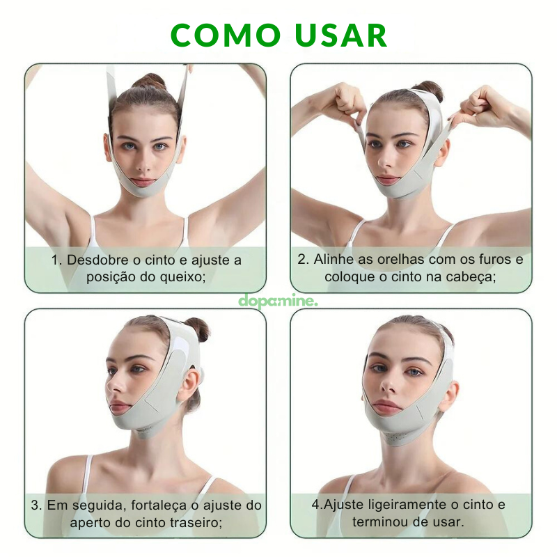 SlimFace: Cinto para contorno facial e cuidados com a pele