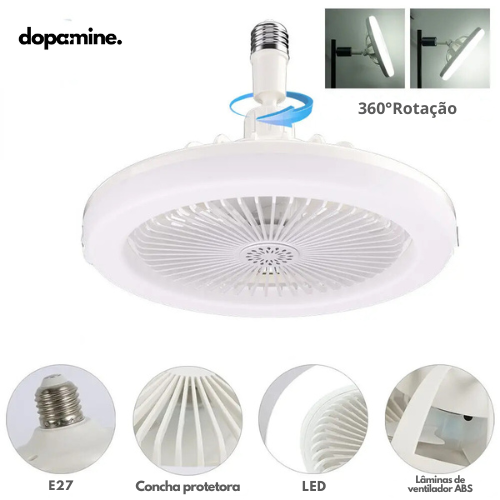 Ventilux: Ventilador de Teto LED com Controle Remoto