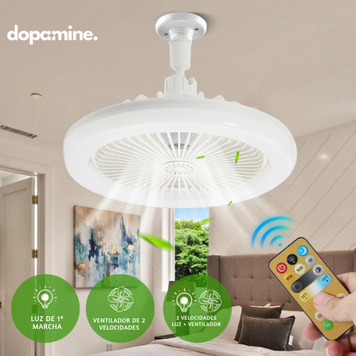 Ventilux: Ventilador de Teto LED com Controle Remoto